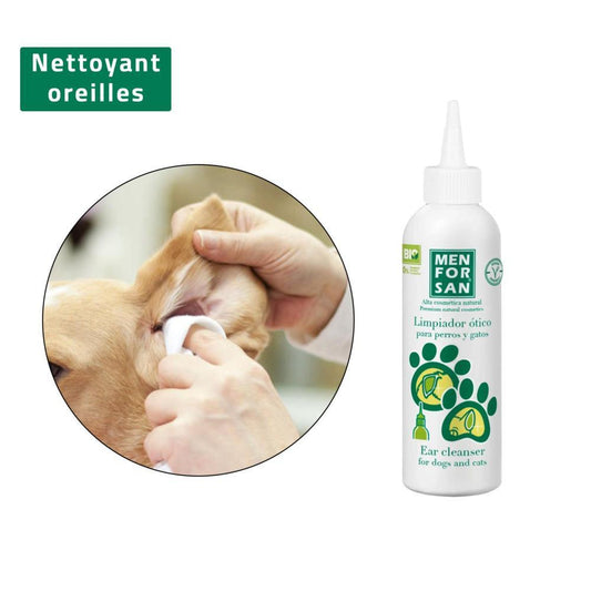 NETTOYANT OREILLE MENFORSAN CHIEN ET CHAT - 125ml