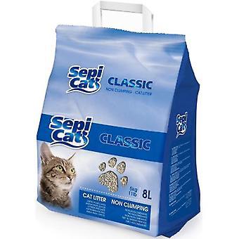 La litière pour chat SEPICAT CLASSIC  est une litière 100% naturelle sans agent NON agglomérant, composée de granulés d'aluminium absorbants :8L